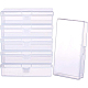 BENECREAT 6 Pack Rectangle Clear Plastic Bead Storage Containers Box Case with Flip-Up Lids for Small Items CON-BC0004-13-1