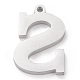 304つのステンレス鋼の手紙のペンダントラインストーンのセッティング  ステンレス鋼色  文字.s  S：16.5x11x1.5mm  穴：1.2mm  1.6mmのラインストーンに適する STAS-J028-01S-2
