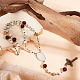 Amazzonite di fiori naturali e collana di perle di rosario di vetro NJEW-PH01485-5