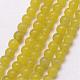 Natural Olive Jade Beads Strands G-K146-64-3mm-1