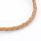 Création de bracelet tressée en cuir MAK-L018-04C-2