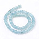 Brins de perles imitation aigue-marine avec jade blanc naturel G-O162-12-5x8mm-2