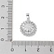 925 montatura cabochon con pendente in argento sterling con micro pavé di zirconi trasparenti STER-G036-12P-3