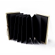 8インチのDIYペーパースクラップブックフォトアルバム  ハードカバーの伸縮性のある折りたたみ式写真集、黒い中紙付き  コーナーステッカー付き  旅行のための  お誕生日  結婚式  記念日  ブラック  21x15x2.1~2.5cm  7冊/本 DIY-A036-05C-4
