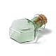 Hexagone maison de poupée miniature verre bouteilles de liège ornement AJEW-F058-01G-3