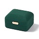 Puレザーリングギフトボックス  鉄冠付き  直方体の  濃い緑  5.45x6.25x3.7cm LBOX-I002-01A-2