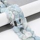 Brins de perles d'aigue-marine naturelles brutes G-B065-C16-2