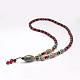 Buddhist Jewelry Natural Tibetan Agate Beaded Necklaces NJEW-F131-23-2