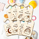 CRASPIRE 10PCS Wood Baby Wardrobe Dividers Weather Design from Newborn to 24 Month Hanger Seperaters Baby Closet Organizers AJEW-WH0352-003-4