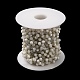 Chaînes de perles rondes en coquillage naturel CHS-B004-07P-3