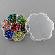 Spray Painted Glass Beads GLAA-R137-M2-B-3