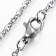 304 Stainless Steel Cable Chain Necklaces NJEW-K090-01P-2