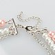Glass Pearl Three Tier Necklaces for Mother's Day NJEW-JN00471-04-4