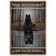 SUPERDANT What Matters Most is How You See Yourself Tin Sign Black Cat Vintage Metal Tin Signs Funny Wall Art Painting Metal Decor for Home Girl's Room Study Room Office Outside AJEW-WH0189-055-1