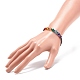 4 x 4-farbiges Glas-Doppelkegel- und Messing-Stretch-Armband mit runden Perlen für Damen BJEW-JB08712-3