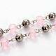 Chaînes de perles en verre transparent mat pour bricolage de colliers et bracelets AJEW-JB00108-01-1