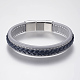 Braided Leather Cord Bracelets BJEW-H561-03-2
