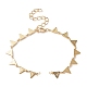 Creazione di braccialetti con ciondoli triangolari in ottone AJEW-JB01150-08-1