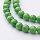 Chapelets de perles rondes en jade de Mashan naturelle X-G-D263-8mm-XS17-2