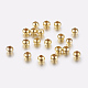 真鍮製スペーサービーズ  シームレス  ラウンド  ゴールドカラー  3mm  穴：1~1.2mm  約400個/20g X-J0K2F012-1