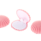 Chgcraft 8pcs scatole di collana di conchiglie di velluto rosa ciondolo di gioielli scatola regalo orecchini vetrina espositiva per matrimonio natale ringraziamento regali di compleanno VBOX-CA0001-001-6