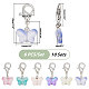 PandaHall Elite 10 Sets Transparent Spray Painted Glass Butterfly Pendant Decorations HJEW-PH0001-64-2