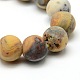 Frosted Natural Crazy Agate Round Bead Strands G-M063-10mm-02-2