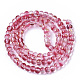 Transparent Spray Painted Glass Bead Strands GLAA-N035-03A-B04-2