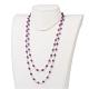 Deux colliers en perles améthystiques NJEW-JN01894-03-3