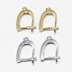 Brass Micro Pave AAA Cubic Zirconia Ear Harp Hoop Earring Findings KK-F699-04-NR-1
