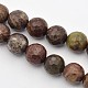 Faceted Round Natural Red Rainbow Jasper Beads Strands G-E302-090-10mm-1