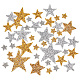 PandaHall Elite 42Pcs 10 Style Star Glitter Hotfix Rhinestone FIND-PH0017-02-1