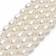 Fili di perle di perle d'acqua dolce coltivate naturali PEAR-J006-17B-01-1