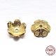 Veri cappucci di perline in argento sterling a 18 petali e 6 placcati in oro 925k STER-M100-10-1