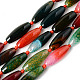 Naturelles multicolores perles d'agate brins G-S370-027B-01-1