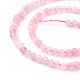 Chapelets de perles en quartz rose naturel G-F619-23-2mm-3