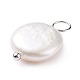 Ciondoli di perle keshi con perle barocche naturali PALLOY-JF01494-02-3