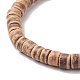Bracelet de perles tressées réglables en noix de coco pour hommes femmes BJEW-JB09290-4