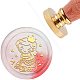 CRASPIRE Wax Seal Stamp Mermaid Vintage Sealing Wax Stamps Stars 30mm 1.18inch Removable Brass Head Sealing Stamp with Wooden Handle for Wedding Invitations Valentine's Day Christmas Thanksgiving AJEW-WH0184-0059-1