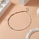 Perles de rocaille de verre et colliers de perles d'imitation de perles en plastique ABS pour femmes NJEW-JN04264-6
