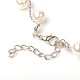 Collares de perlas de cristal de latón para mujer de moda NJEW-JN00845-01-4