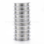 Round Copper Jewelry Wire, Platinum, 20 Gauge, 0.8mm, about 9.84 Feet(3m)/roll, 10 rolls/group