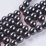 Non magnetici fili di perline di ematite sintetico, tondo, nero, 4mm, Foro: 0.5 mm, circa 95pcs/filo, 14.9 pollice