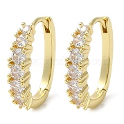 Серьги-кольца из латуни с фианитами EJEW-Q786-06G