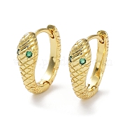 Серьги-кольца из латуни с покрытием из фианита EJEW-Z031-03G