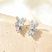 Серьги-гвоздики из циркония EJEW-R016-26P-16