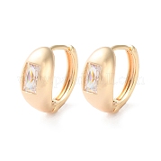 Серьги-кольца из латуни с прозрачным кубическим цирконием EJEW-S241-09G