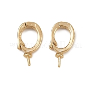 Овальные латунные застежки-крутилки KK-P310-06G