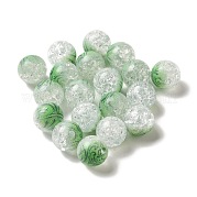Двухцветные акриловые бусины с кракле OACR-G029-02D