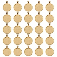 Aluminium-Anhänger Fassungen für Cabochons&nbsp;PALLOY-YW0001-69G
